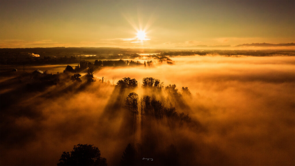 Landschaftsfotografie Sonnenaufgang_Allgäu_Nebel